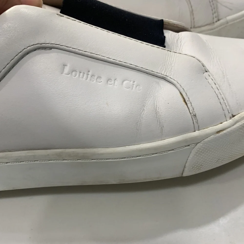 Louise et‎ Cie Lo-Bette White Leather Sneakers. Size 7.5